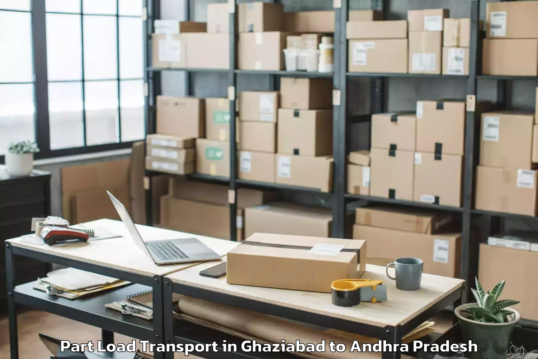 Top Ghaziabad to Voletivaripalem Part Load Transport Available